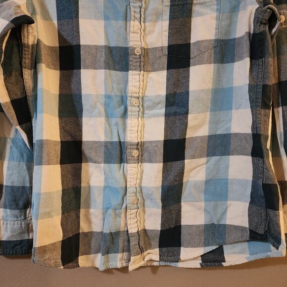Urban Pipeline Mens Flannel Shirt Size S Blue White Check Long Sleeve Button Up - Picture 6 of 11